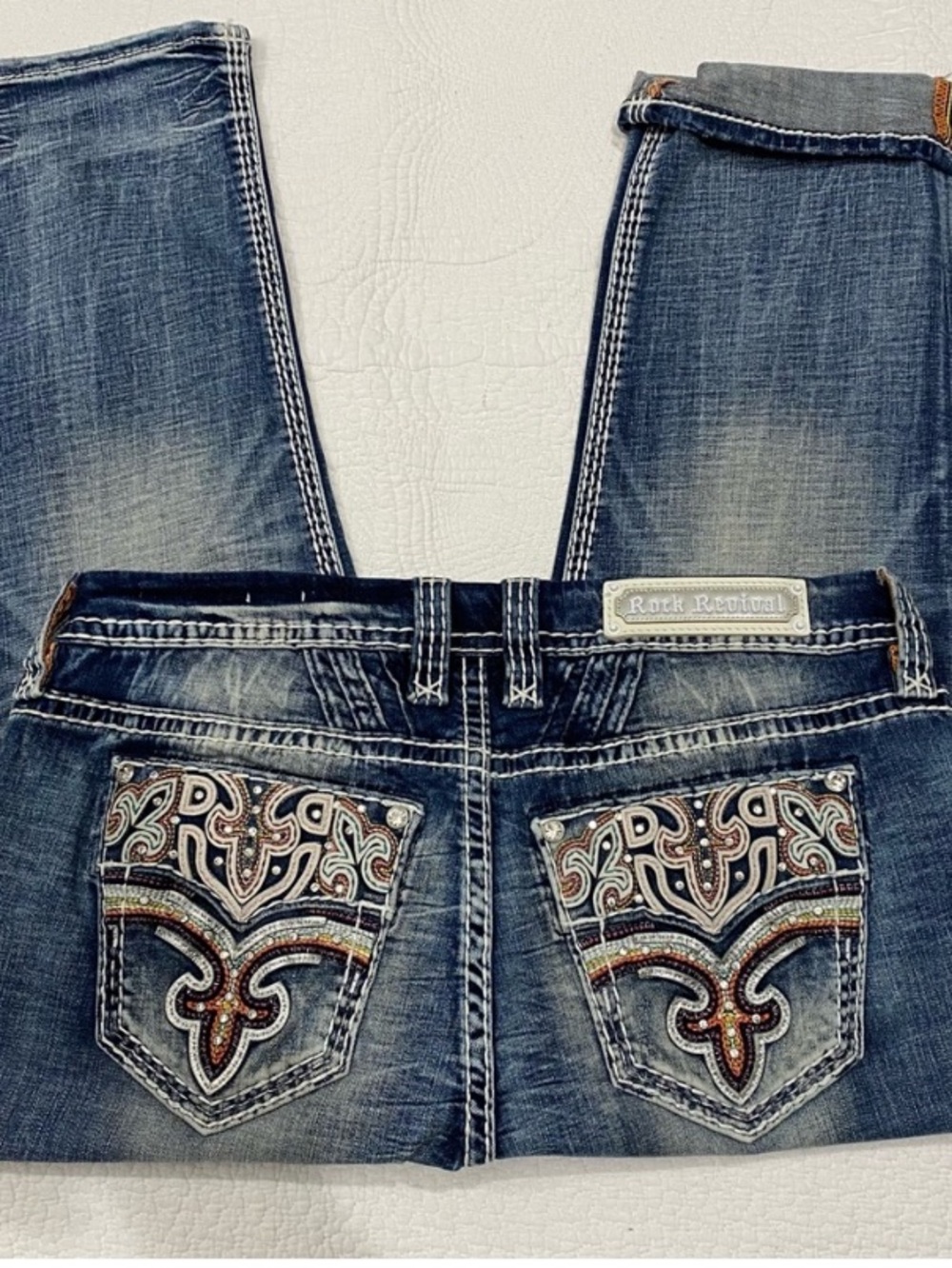 Rock Revival Nury Easy Crop jeans Size 32